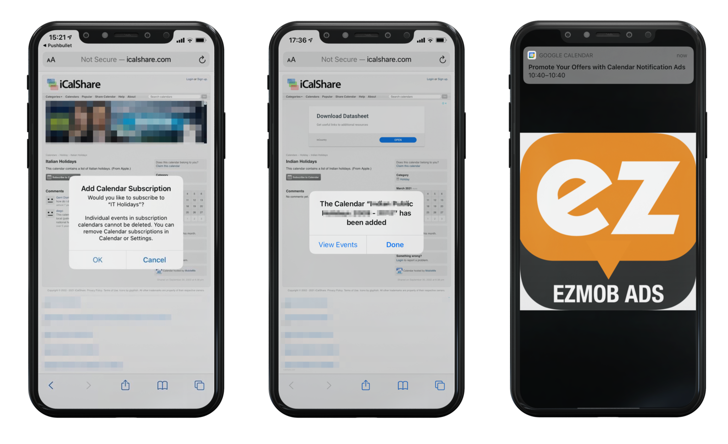 Calendar Notification Ads The New Push Notification Ads! EZmob